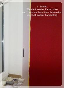 5. Schritt saubere Kanten streichen